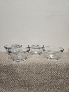 Anchor Hocking Clear Glass Prep Bowls Set of 4